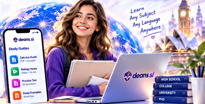 Deans.si learning resources and educator guidance